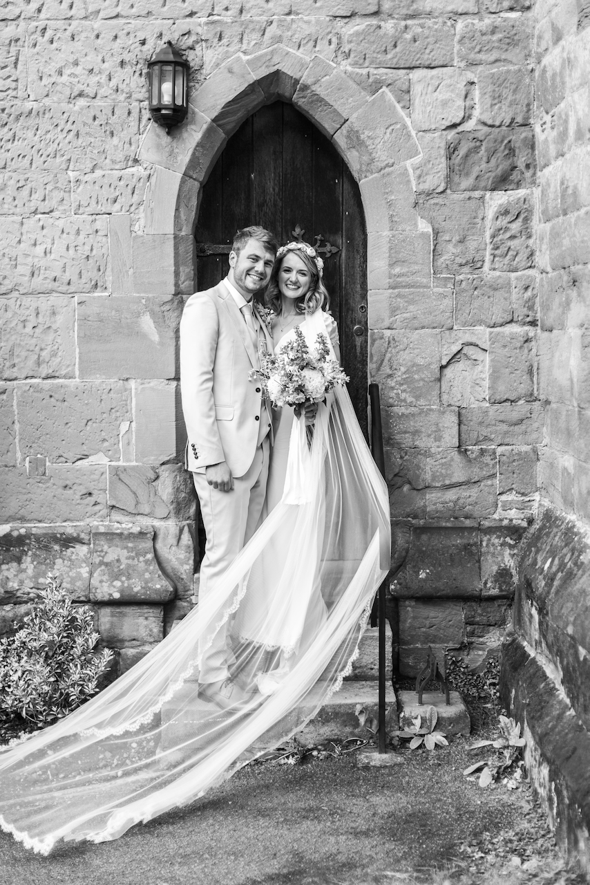 Joyful wedding moment